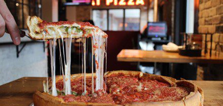Navy Pier Giordano's Pizza Close Up