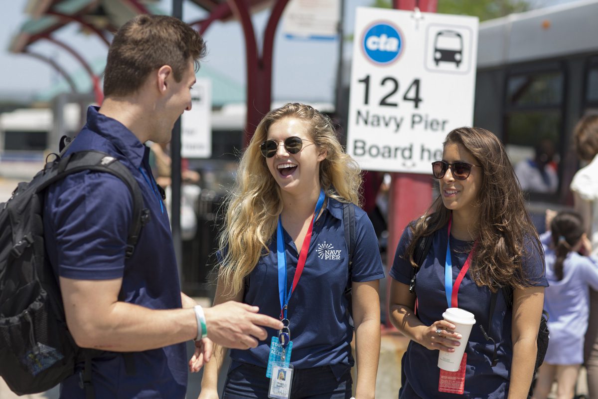 People Smiling at Navy Pier Job Fair
