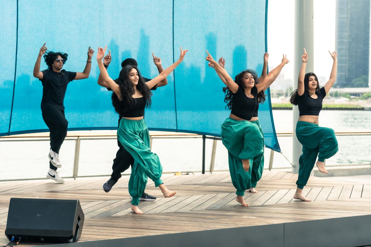 Performers showcase energetic moves during Pier Dance at Navy Pier