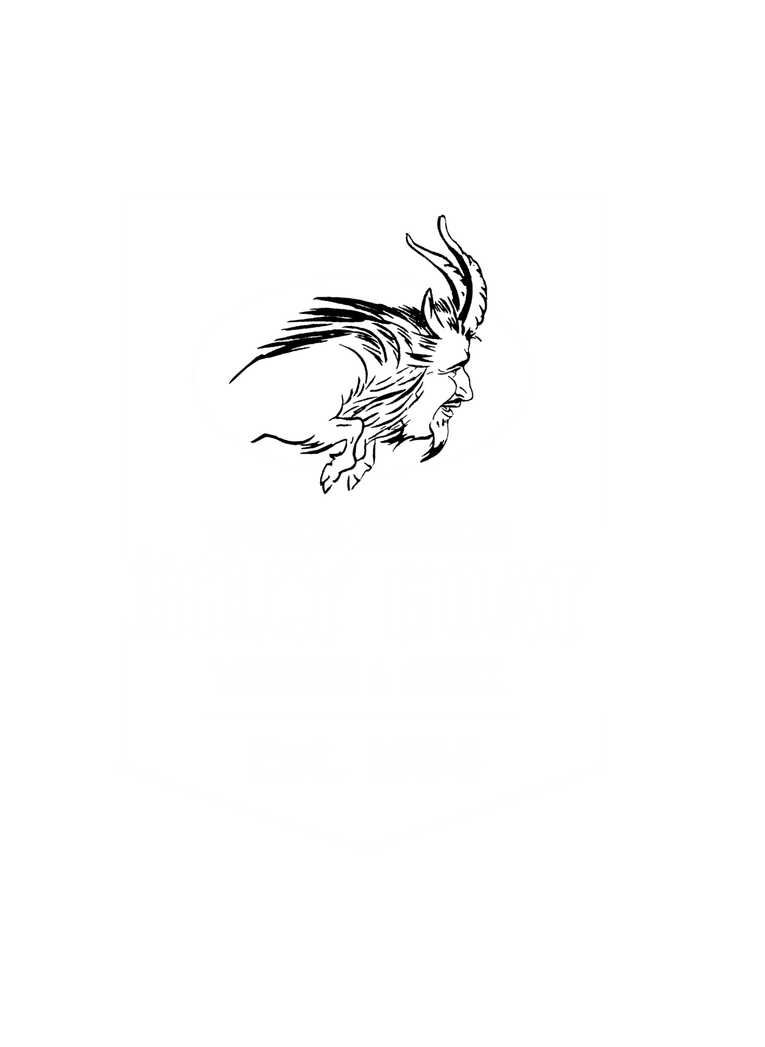 Billy Goat Tavern Logo White