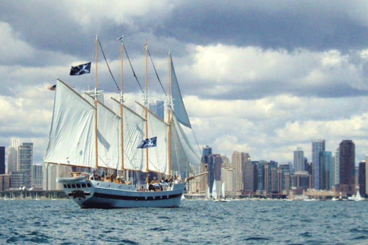 Tall Ship Windy at Navy Pier Sailing