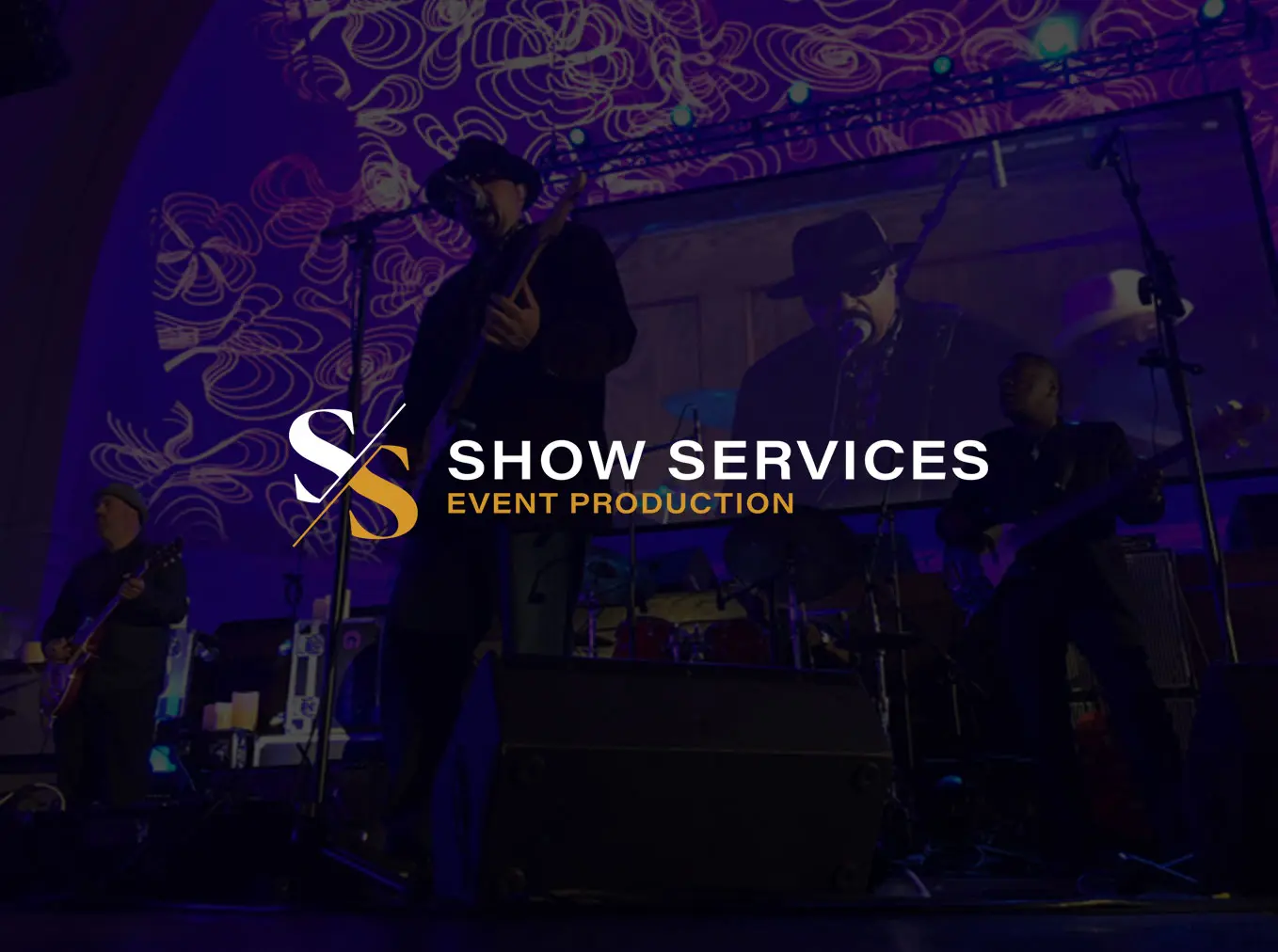 Navy Pier event production with stage and lighting